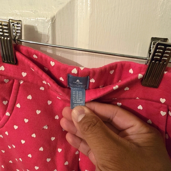 Baby Gap Pink Heart Sweatpants Size 3T - Picture 3 of 3